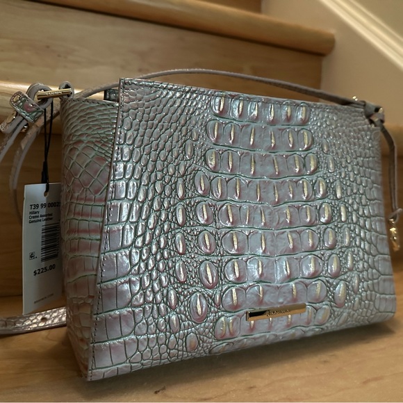 Balmain Handbags - New Balmain Iridescent Crocodile-Embossed Crossbody Bag
